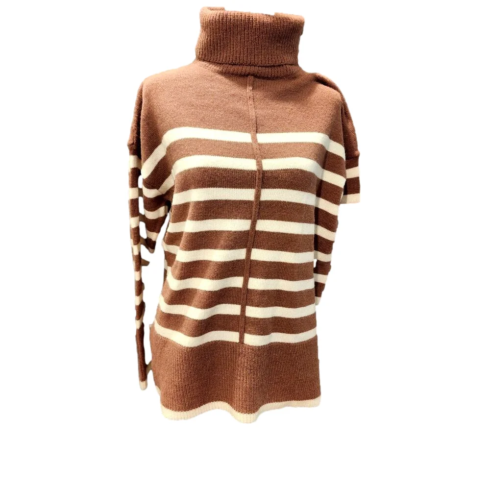 NWT Line & Dot Stripe Turtleneck Pullover Size XS - Picture 8 of 16